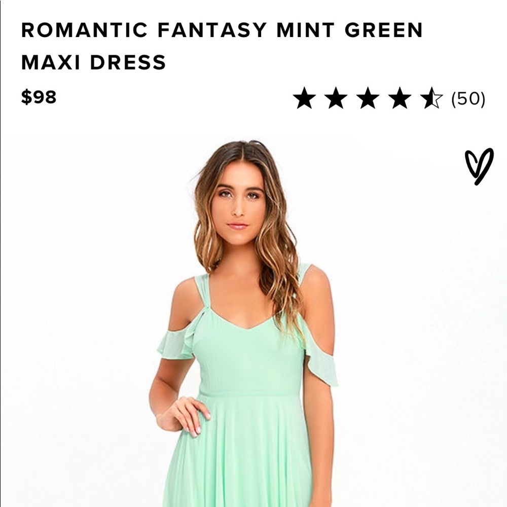 Mint green maxi dress